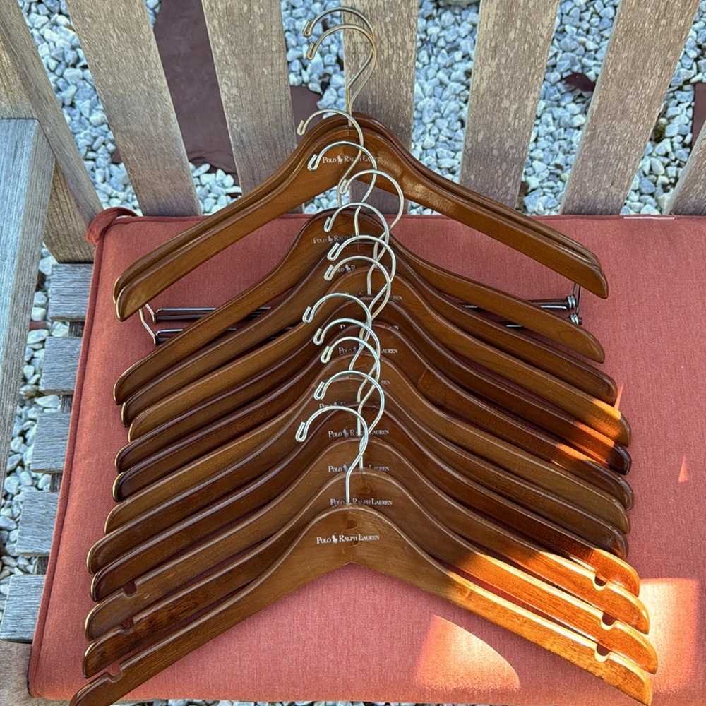 PRL Wood Hangers-  13 count, 100% Authentic